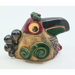 Handcrafted Palomar stoneware Toucan Figurine With Intricate Details Ken Edwards